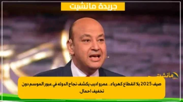 صيف 2025 بلا انقطاع كهرباء.. عمرو أديب يكشف نجاح الدولة في عبور الموسم دون تخفيف أحمال. 1